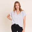T-shirt manches courtes ecru femme