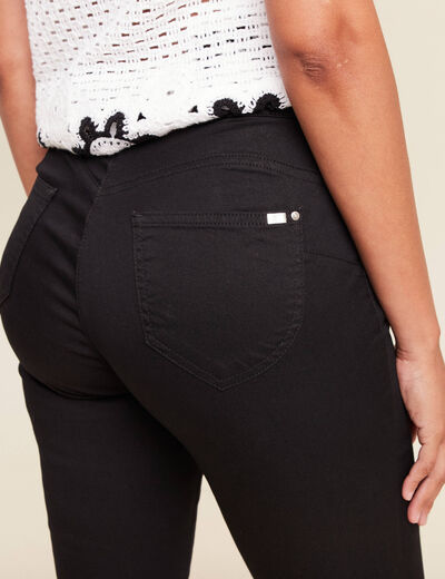 Pantalon léger taille standard long noir femme
