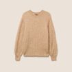 Pull col rond sable femme