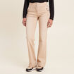 Jean coupe bootcut taille haute sable femme
