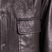 Veste courte droite aspect daim noir femme