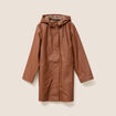 Parka à capuche marron foncé femme