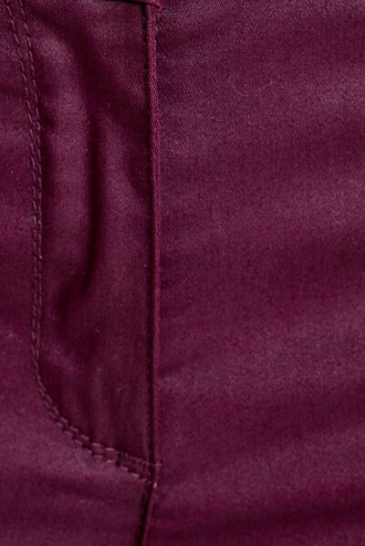 Pantalon droit prune femme