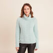 Pull droit manches longues vert pastel femme