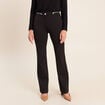 Pantalon bootcut maille taille standard noir femme