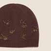 Bonnet marron fonc&eacute; femme