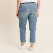 Jean large à coulisse denim double stone femme