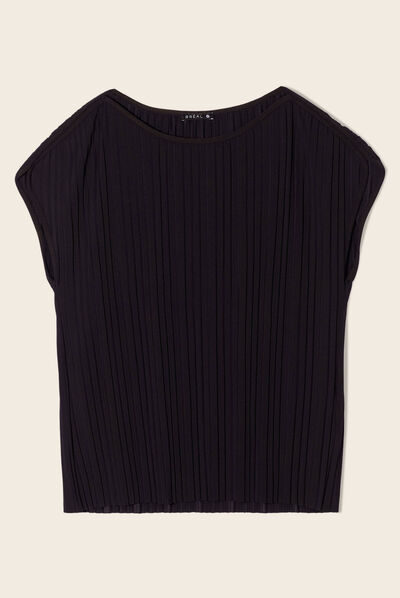 T-shirt manches courtes noir femme