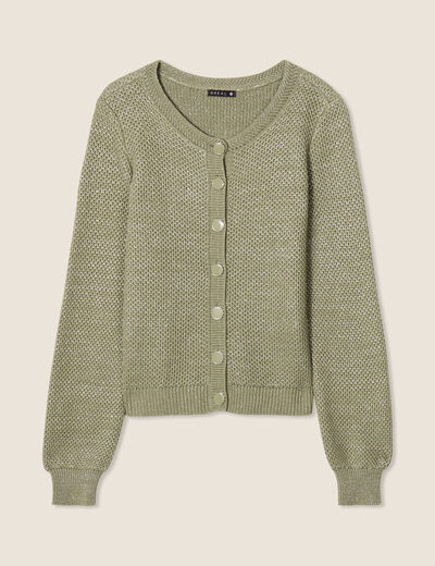 Gilet manches longues vert clair femme