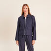 Veste courte droite en jean doubl&eacute;e denim brut femme