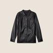 Chemise simili cuir noir femme