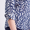 Chemise manches longues bleu foncé femme