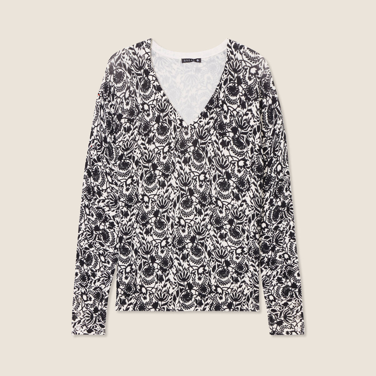 Pull manches longues blanc femme