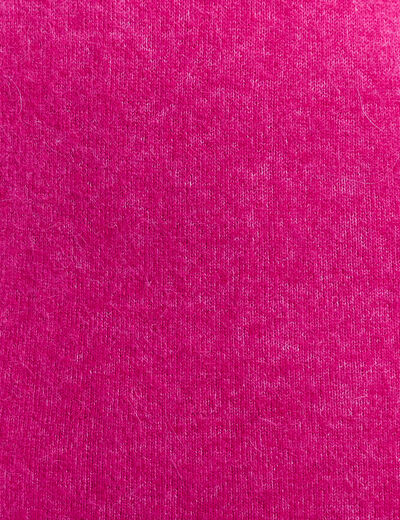 Robe pull droite col en V rose fushia femme