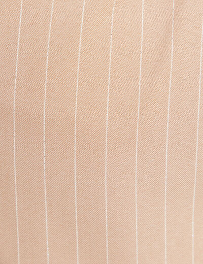 Pantalon taille haute beige femme
