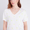 T-shirt manches courtes ecru femme