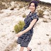 Robe droite courte sans manches noir femme