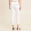Pantalon ajusté sequins blanc femme