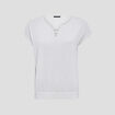 Pull &agrave; manches courtes ecru femme