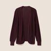 Gilet manches longues bordeaux femme