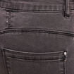Jean ajusté taille basculée denim gris femme