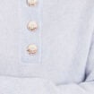 Pull col montant denim snow gris femme