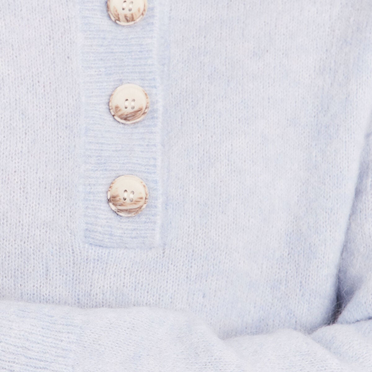 Pull col montant denim snow gris femme