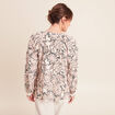 Blouse ample manches longues blanc femme