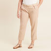 Pantalon flou ceinturé sable femme