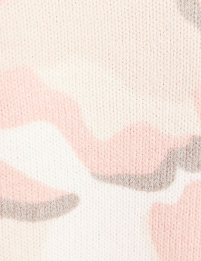 Pull col rond &agrave; sequins rose femme