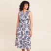 Robe &eacute;vas&eacute;e sans manches blanc femme