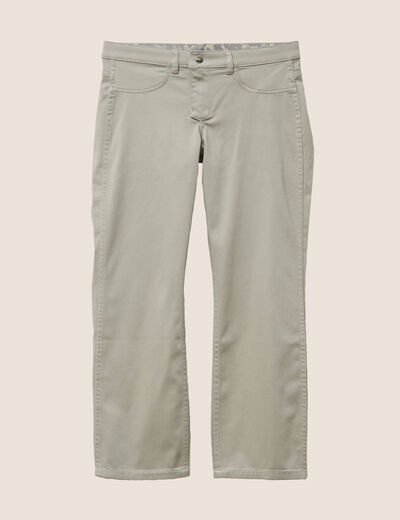Pantalon réversible droit 7/8ème vert olive femme