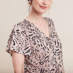 T-shirt manches courtes beige femme