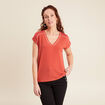 T-shirt manches courtes vieux rose femme