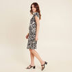 Robe courte ajustée noir femme