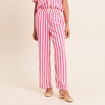 Pantalon fluide et large taille standard rose fushia femme