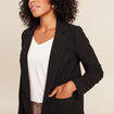 Veste tailleur cintr&eacute;e noir femme