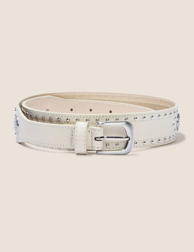 Ceinture large ivoire femme