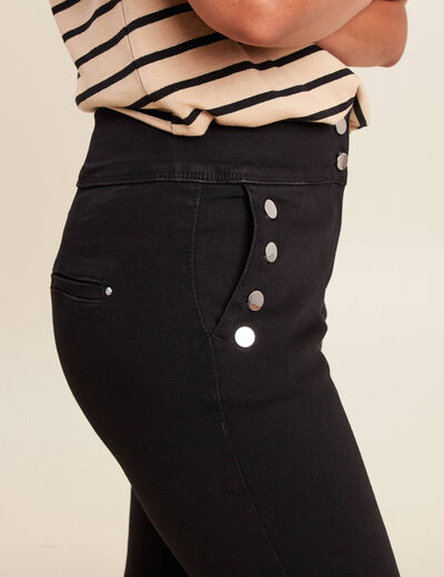 Pantalon bootcut à pont noir femme