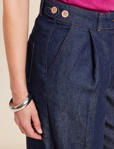 Pantalon denim brut femme
