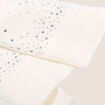 Coffret &eacute;charpe et bonnet &agrave; strass ecru femme