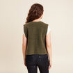 Gilet sans manches vert kaki femme