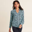 Chemise manches longues bleu ciel femme
