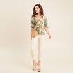 Blouse manches courtes multicolore femme