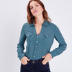 Chemise manches longues noir femme
