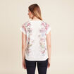 T-shirt col rond manches courtes ecru femme