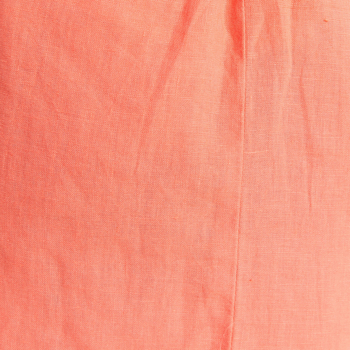 Jupe standard aspect lin orange fluo femme