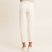 Pantalon large 7/8ème ivoire femme