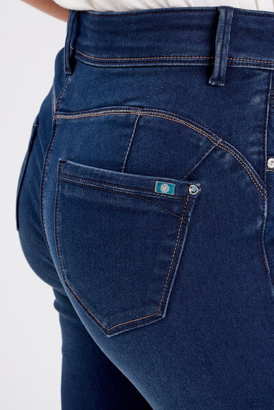 Jean droit denim brut femme