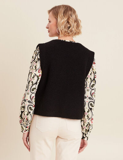Gilet sans manches noir femme